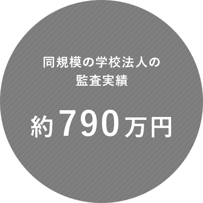 同規模の学校法人の監査実績 約790万円